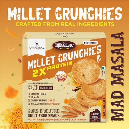 Millet Crunchies The Ultimate Healthy Snack for Diabetic Support, Weight Management, and Gut Health Mad Masala