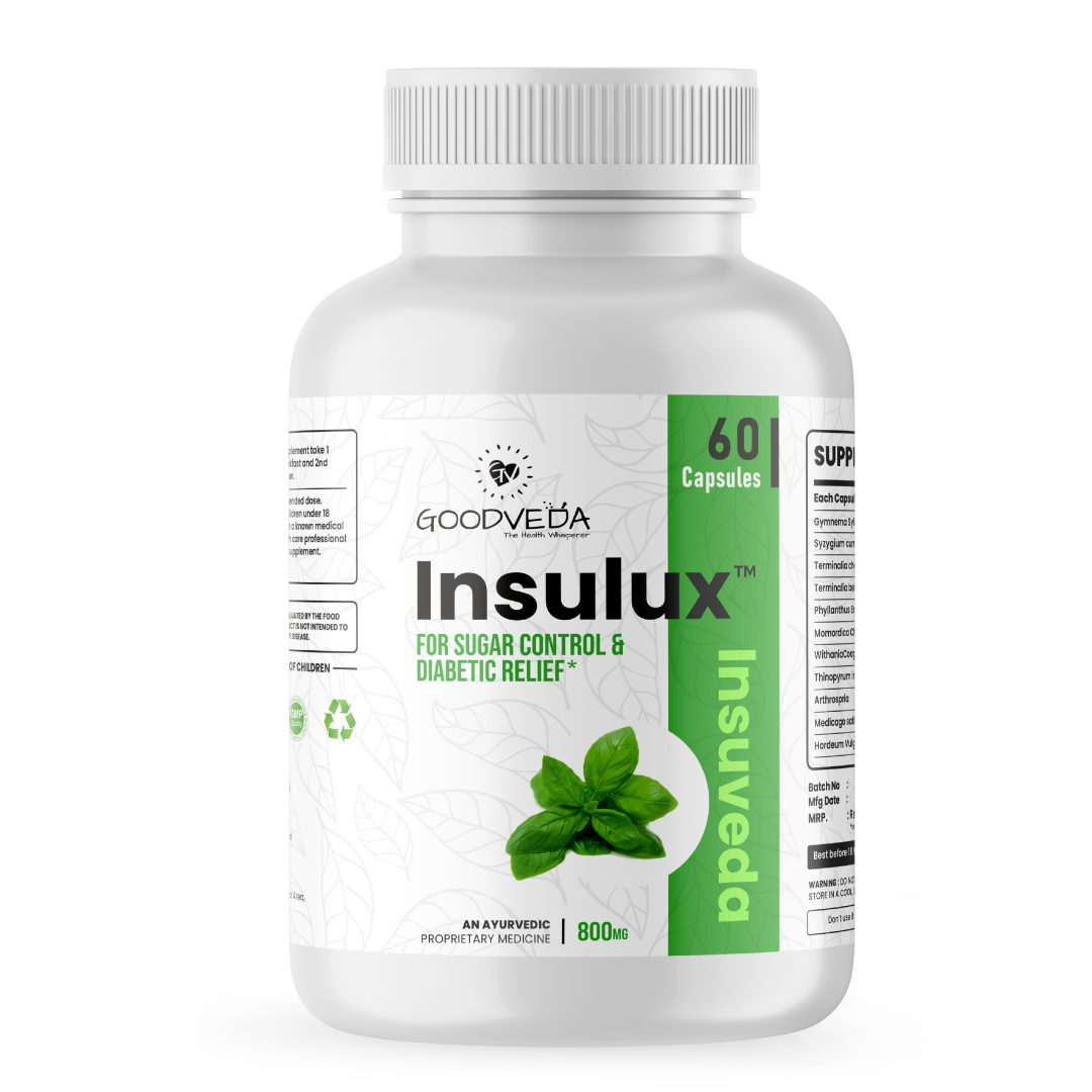 Insulux - Advanced Ayurvedic Formula for Blood Sugar Control. Best Results in Up to 80 Days