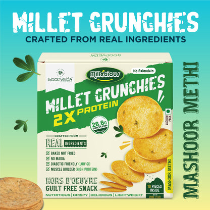 Millet Crunchies The Ultimate Healthy Snack for Diabetic Support, Weight Management, and Gut Health Mashoor Methi