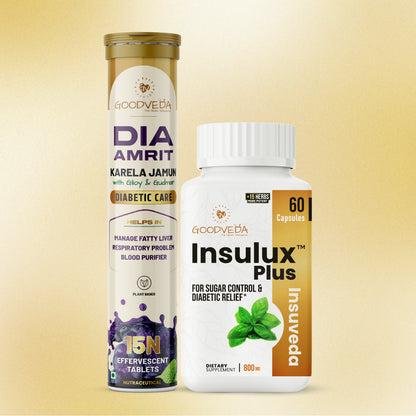 Control Diabetes Naturally: Insulux Plus & Dia Amrit Combo for Balanced Blood Sugar