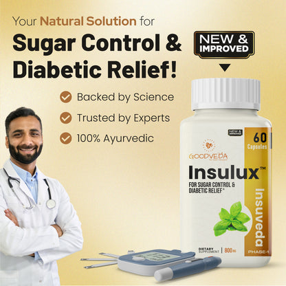 Insulux | 🇮🇳 #1 ayurvedic formula for Reducing sugar level. Best results in 84 days