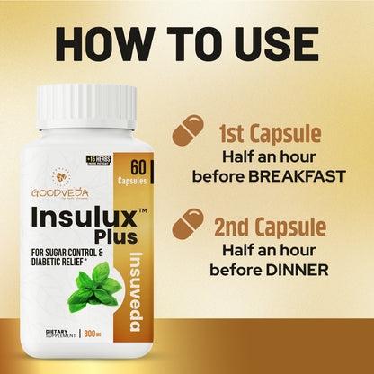 Insulux Plus | Renewed Ayurvedic Formula for Blood Sugar Control. Best Results in Up to 70 Days