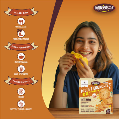 Millet Crunchies The Ultimate Healthy Snack for Diabetic Support, Weight Management, and Gut Health Mad Masala