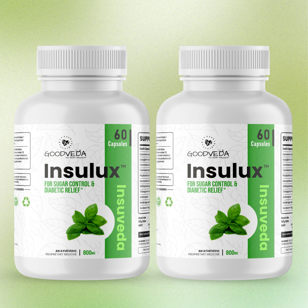 Insulux - Advanced Ayurvedic Formula for Blood Sugar Control. Best Results in Up to 80 Days