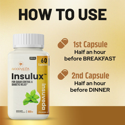 Insulux | 🇮🇳 #1 ayurvedic formula for Reducing sugar level. Best results in 84 days