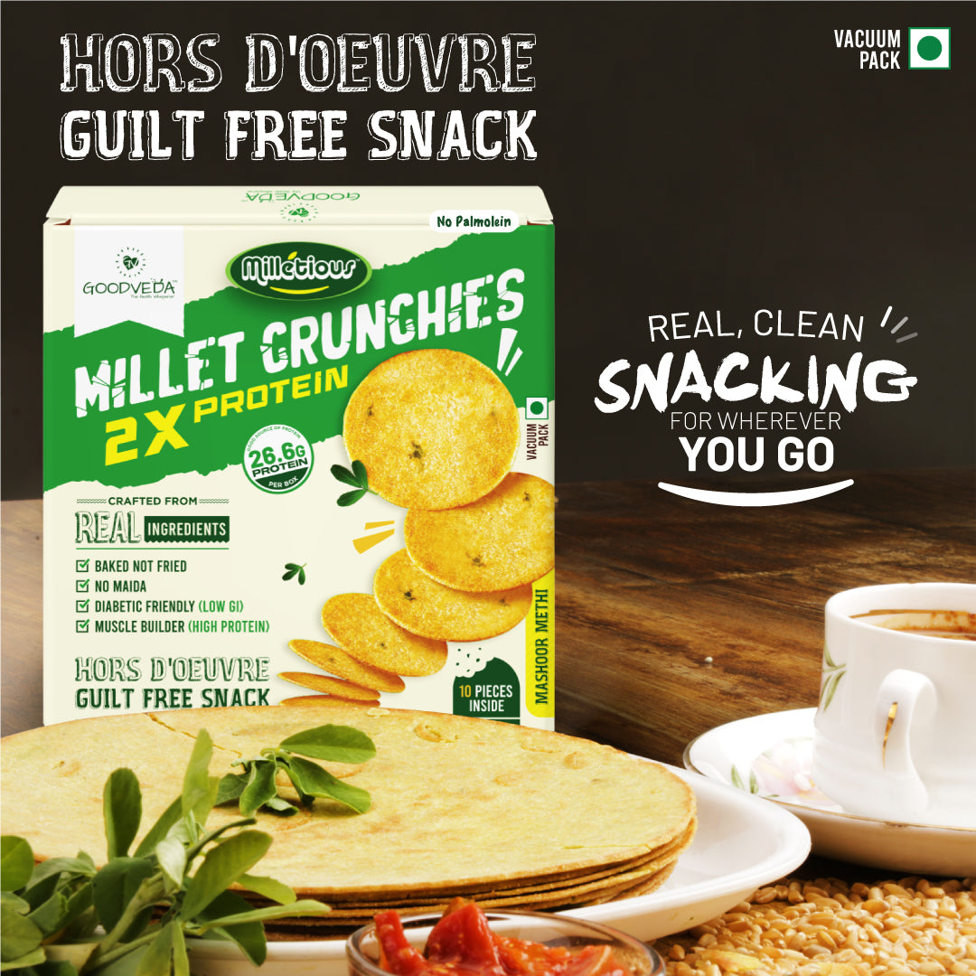 Millet Crunchies The Ultimate Healthy Snack for Diabetic Support, Weight Management, and Gut Health Mashoor Methi