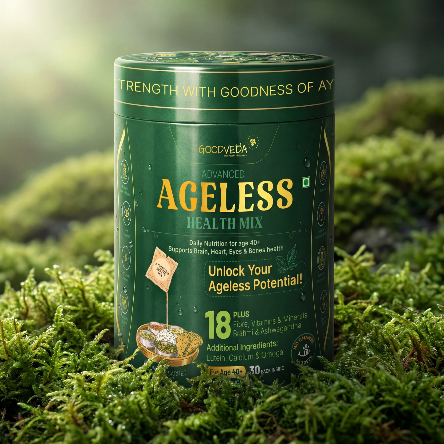 Goodveda Ageless Health Mix | Daily Wellness Multivitamin for 40+