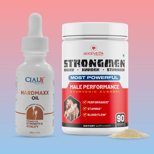 Strongmen ED Kit (Strongmen + Hard Max Oil) for Longer & Stronger Erection