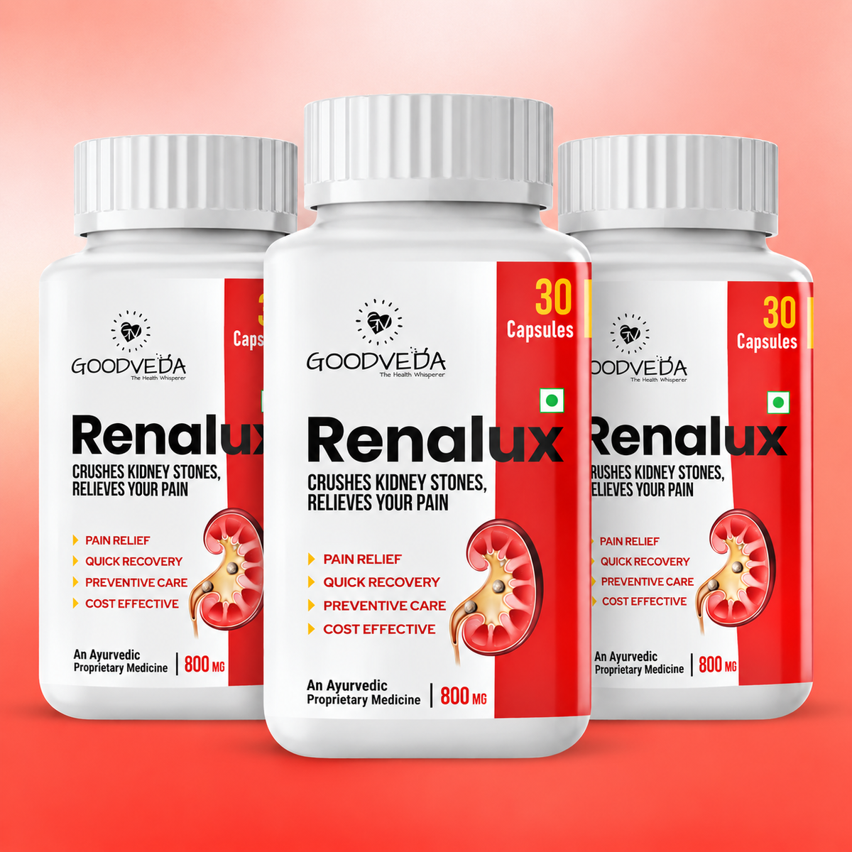 Renalux #1 ayurvedic formula for a stone free life, Naturally Best results in 45 days.