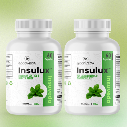 Insulux - Advanced Ayurvedic Formula for Blood Sugar Control. Best Results in Up to 80 Days