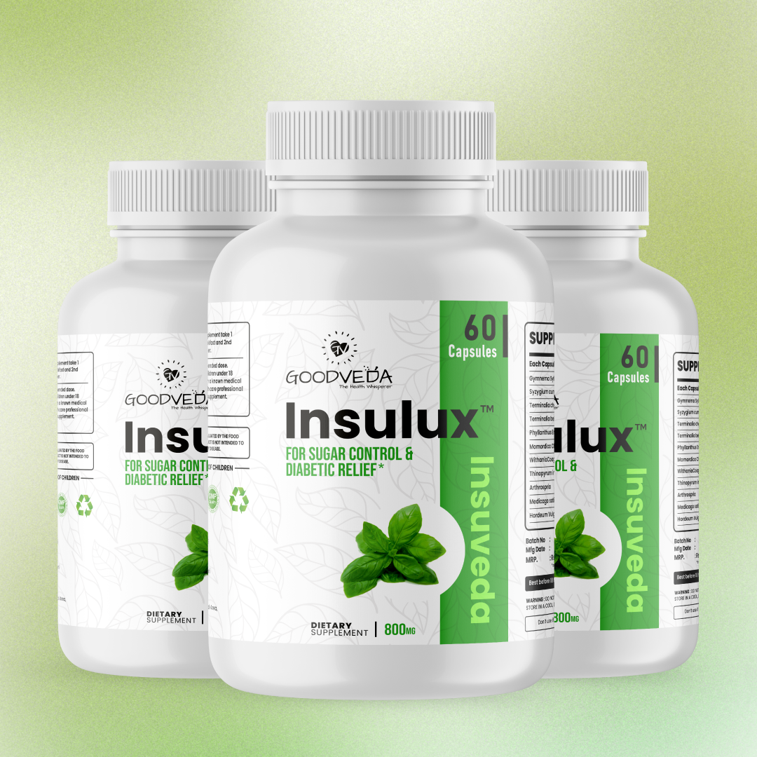 Insulux - Advanced Ayurvedic Formula for Blood Sugar Control. Best Results in Up to 80 Days